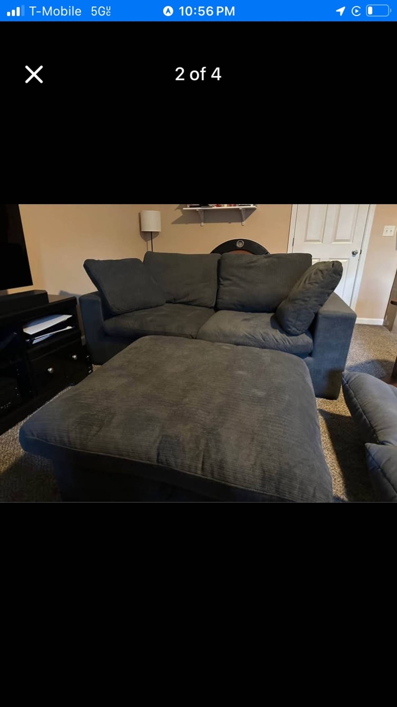 Grey section and Ottoman Set