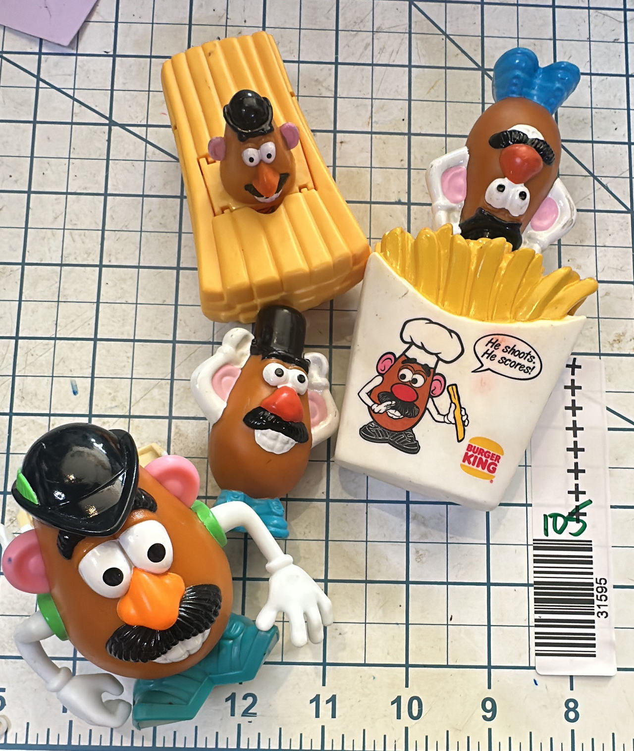 Vintage Mr. Potato Head pvc Toy Lot with Burger King Premiums