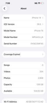 Apple iPhone 14 128GB Midnight - Image 1