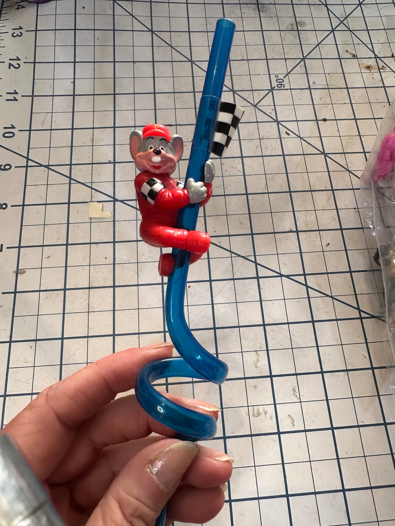 Chuck E. Cheese Racing Crazy Straw. 105