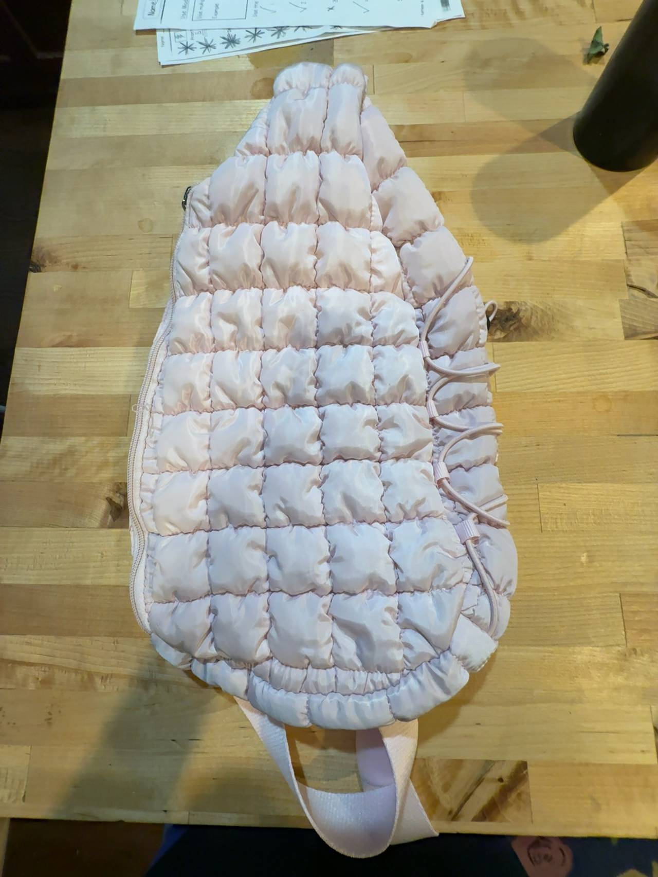 NEW: Pickle Jo O quilted puffy dusty rose bag
