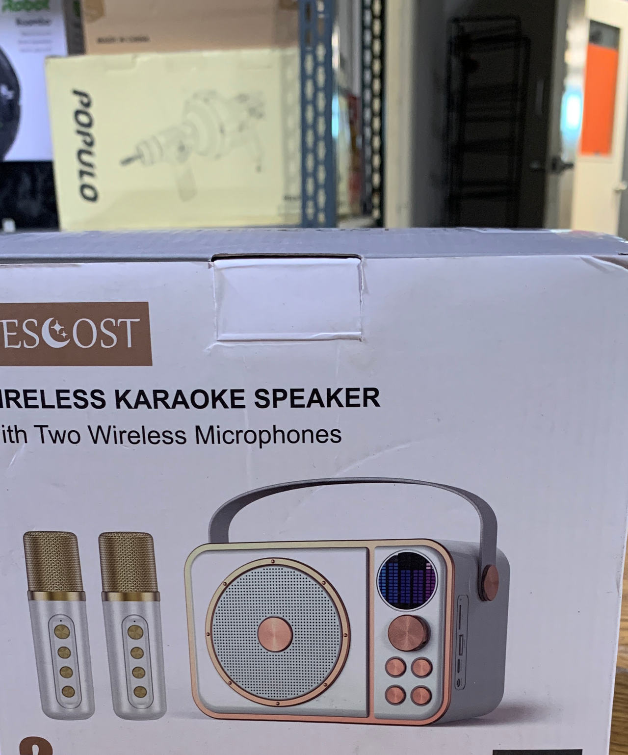 ESCOST Retro Wireless Karaoke Machine with 2 Mics