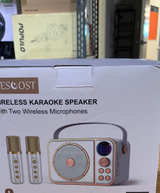 ESCOST Retro Wireless Karaoke Machine with 2 Mics - Image 1