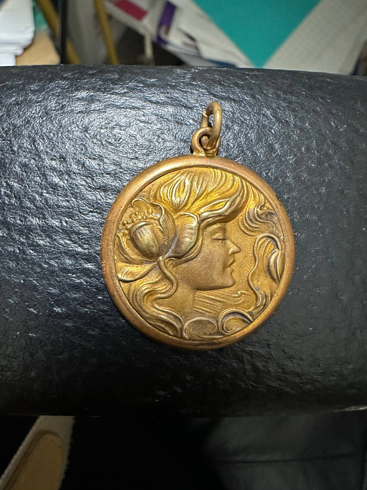 Art Nouveau Lady Pendant