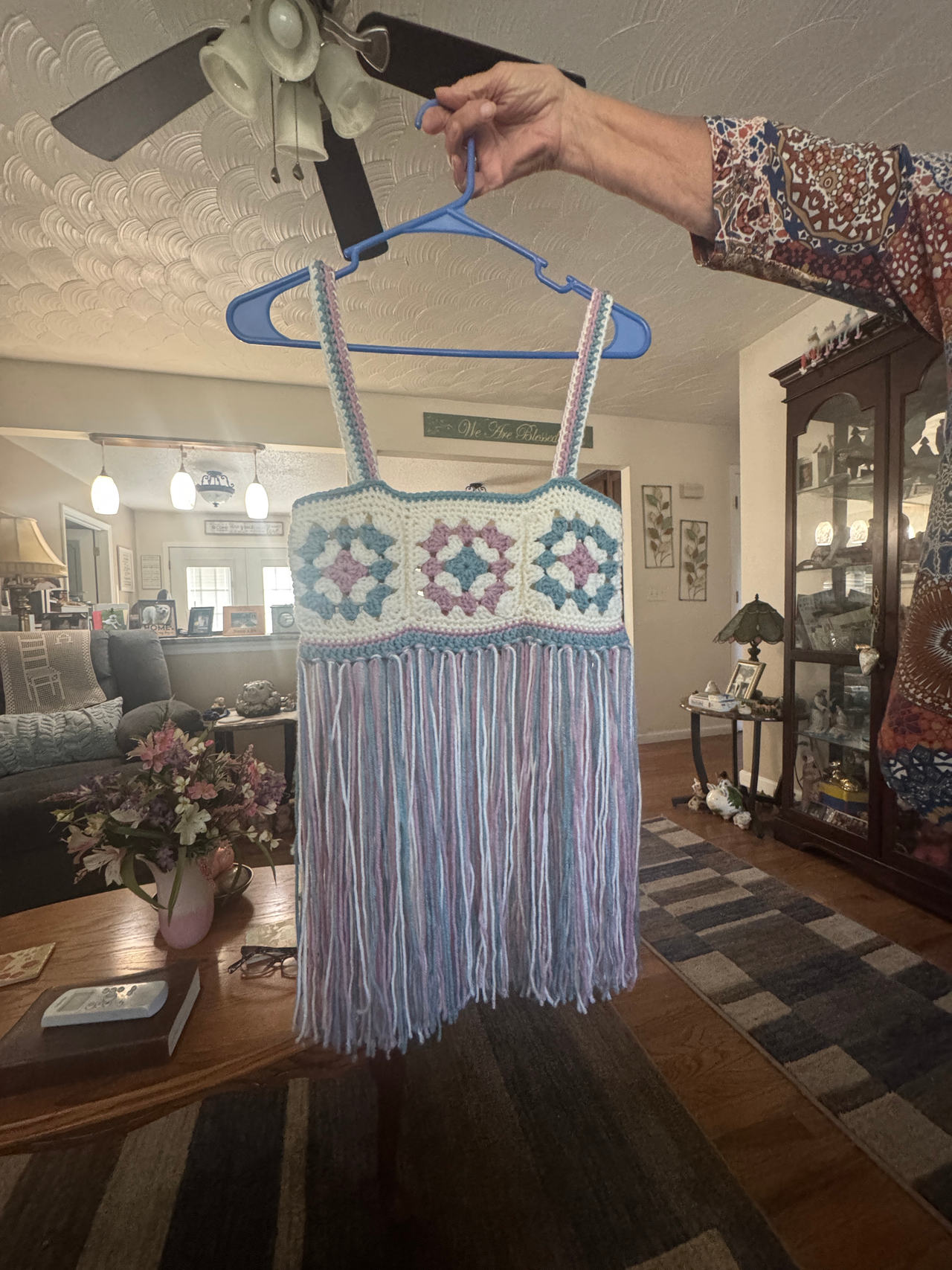 Handmade Crochet Fringe Top