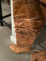 Jessica Simpson Leather Brown Knee Boots - Image 3