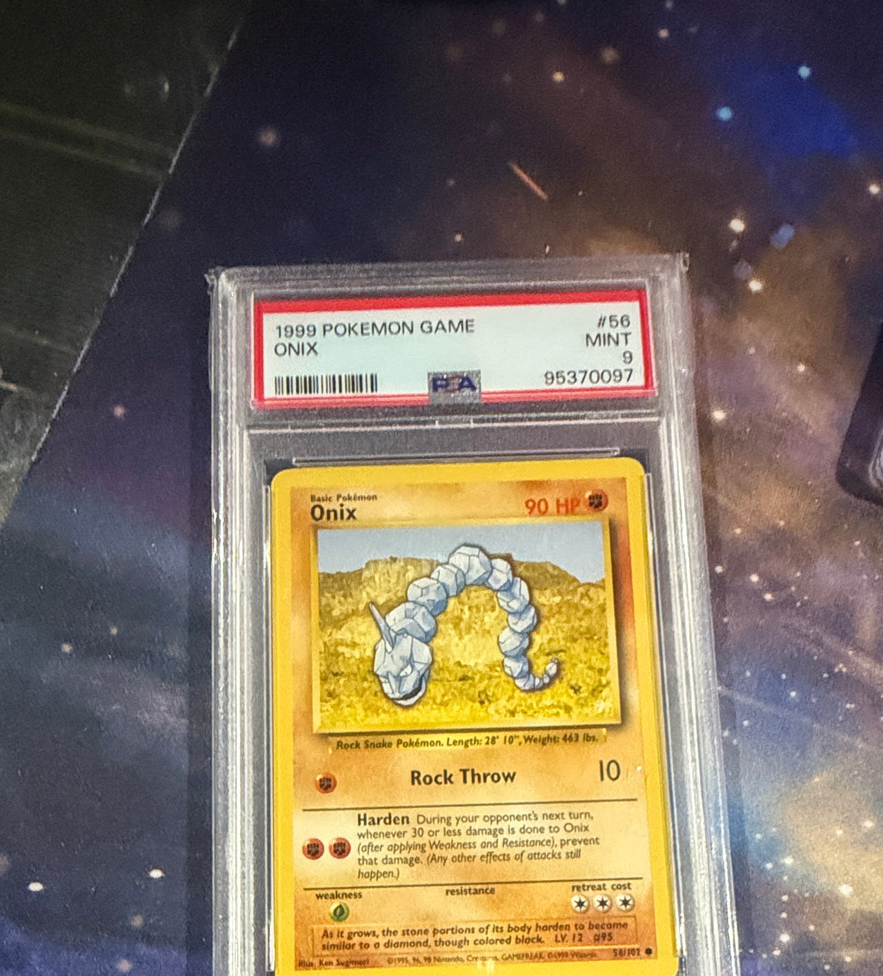 1999 Pokemon Game Onix #56 PSA 9 Mint