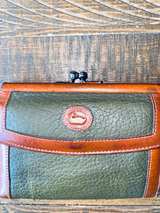 Dooney & Bourke Green Pebbled Leather Tri-Fold Wallet - Image 4