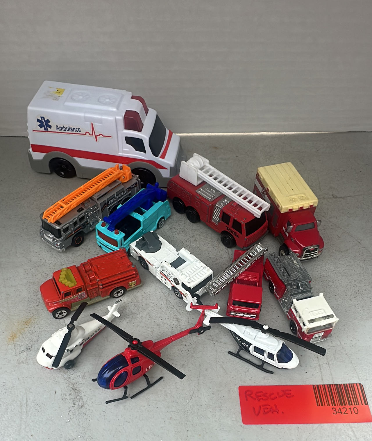 Diecast Rescue Vehicle and Helicopter bundle