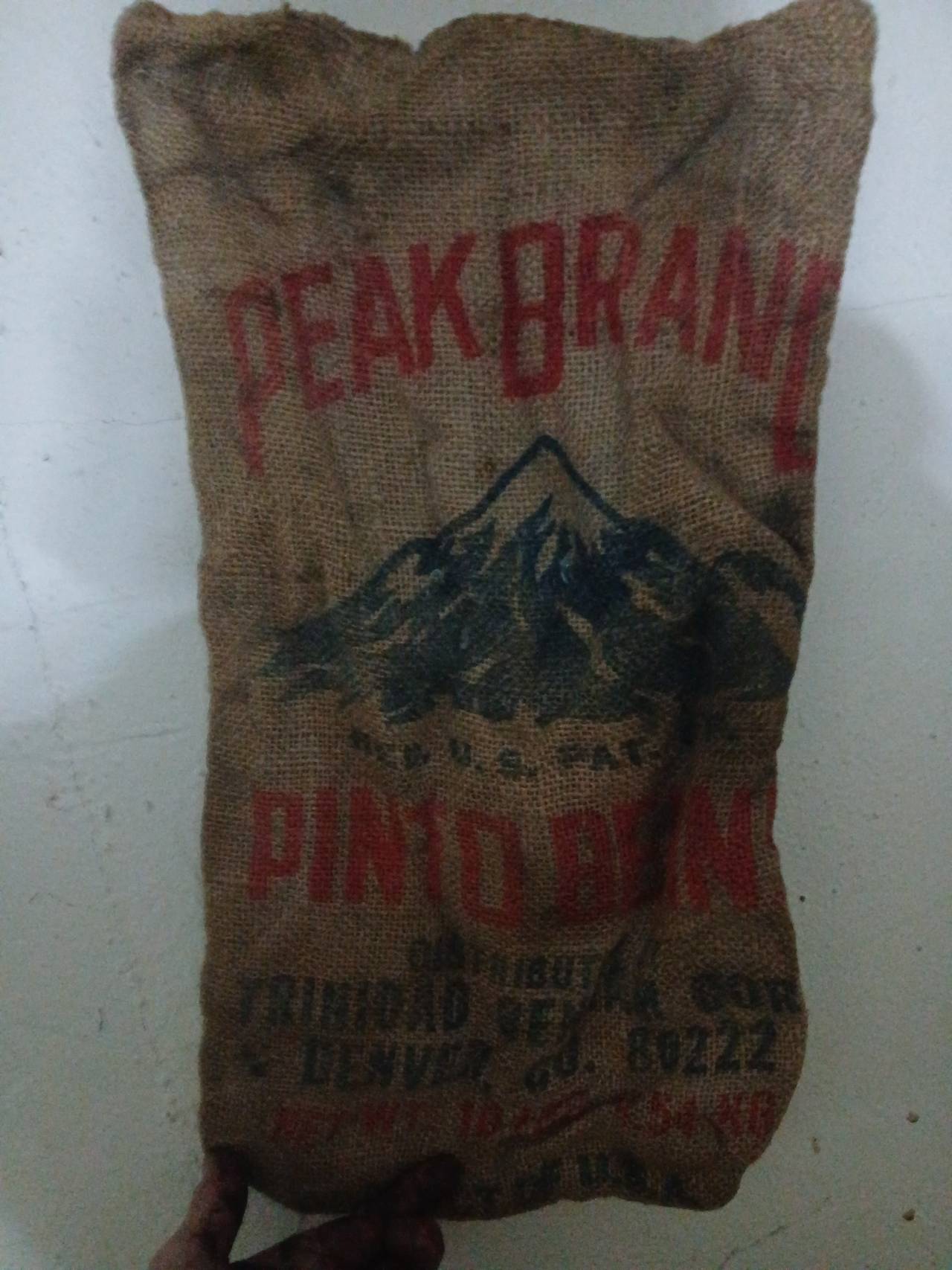 Peak Brand Vintage Burlap Pinto Bean Sack