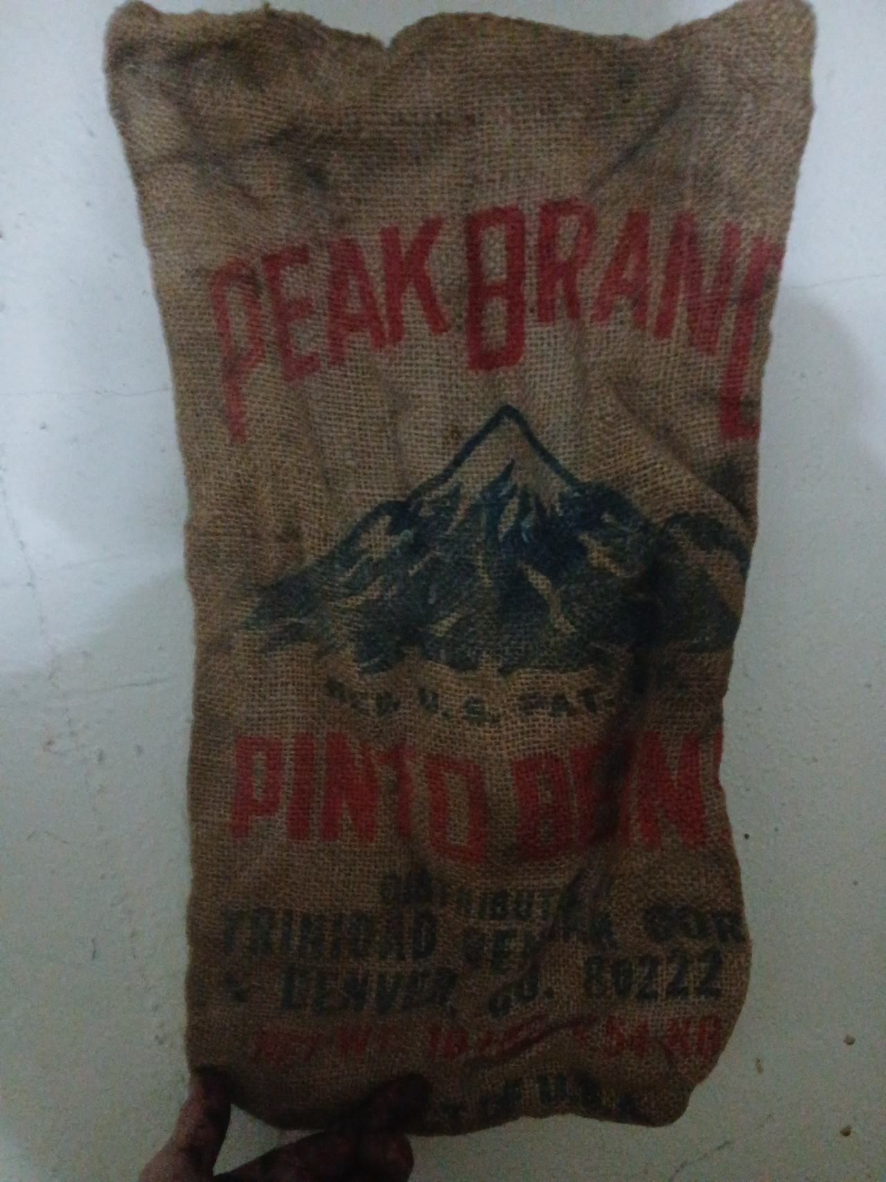 Peak Brand Vintage Burlap Pinto Bean Sack