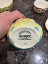 Pier One Owl Shaped Ceramic Measuring Cups and Spoon Holder  - Image 2