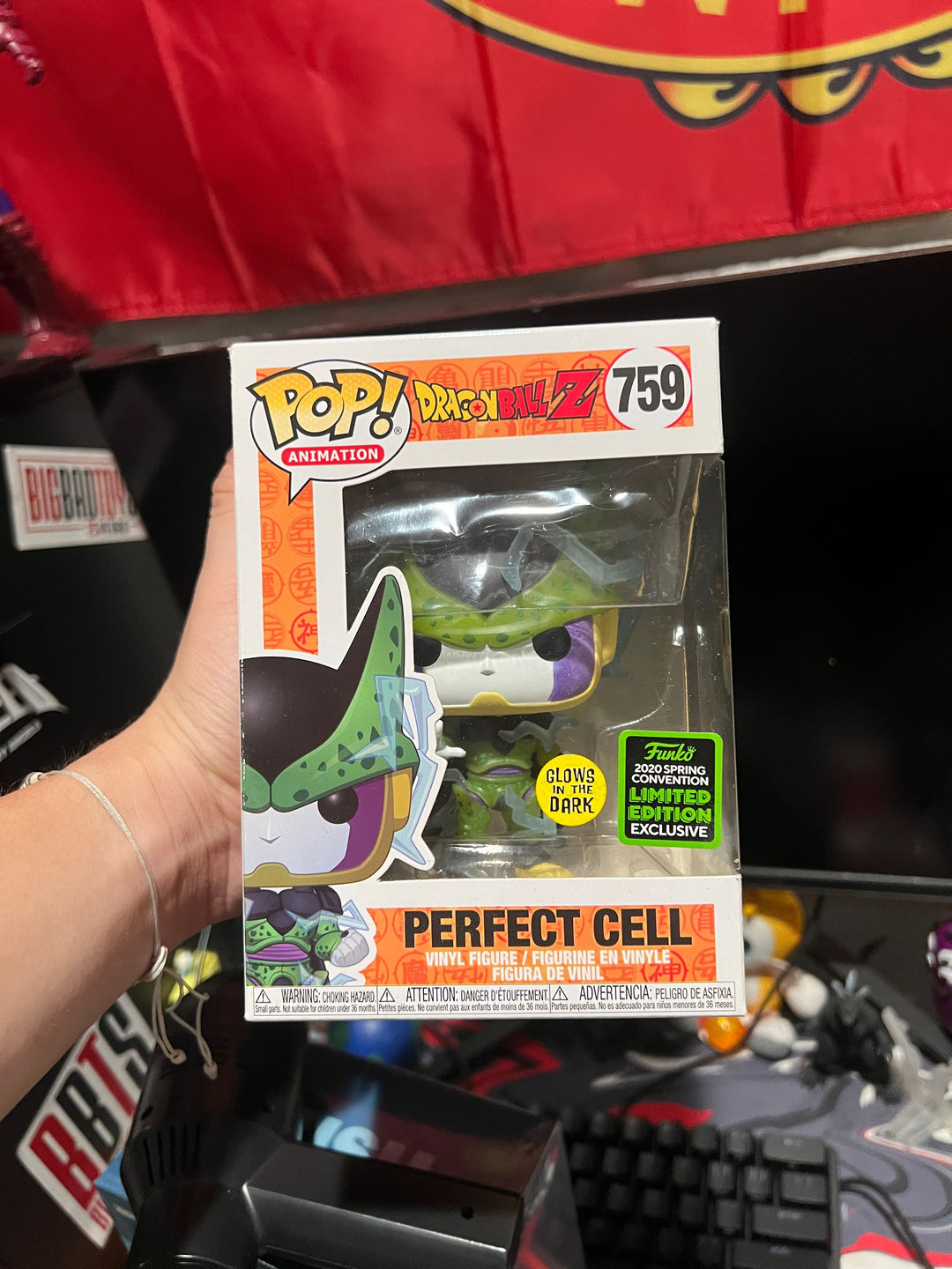 Funko Pop! Animation Dragon Ball Z Perfect Cell #759 (Glow in the Dark) 2020 Spring Convention Exclusive