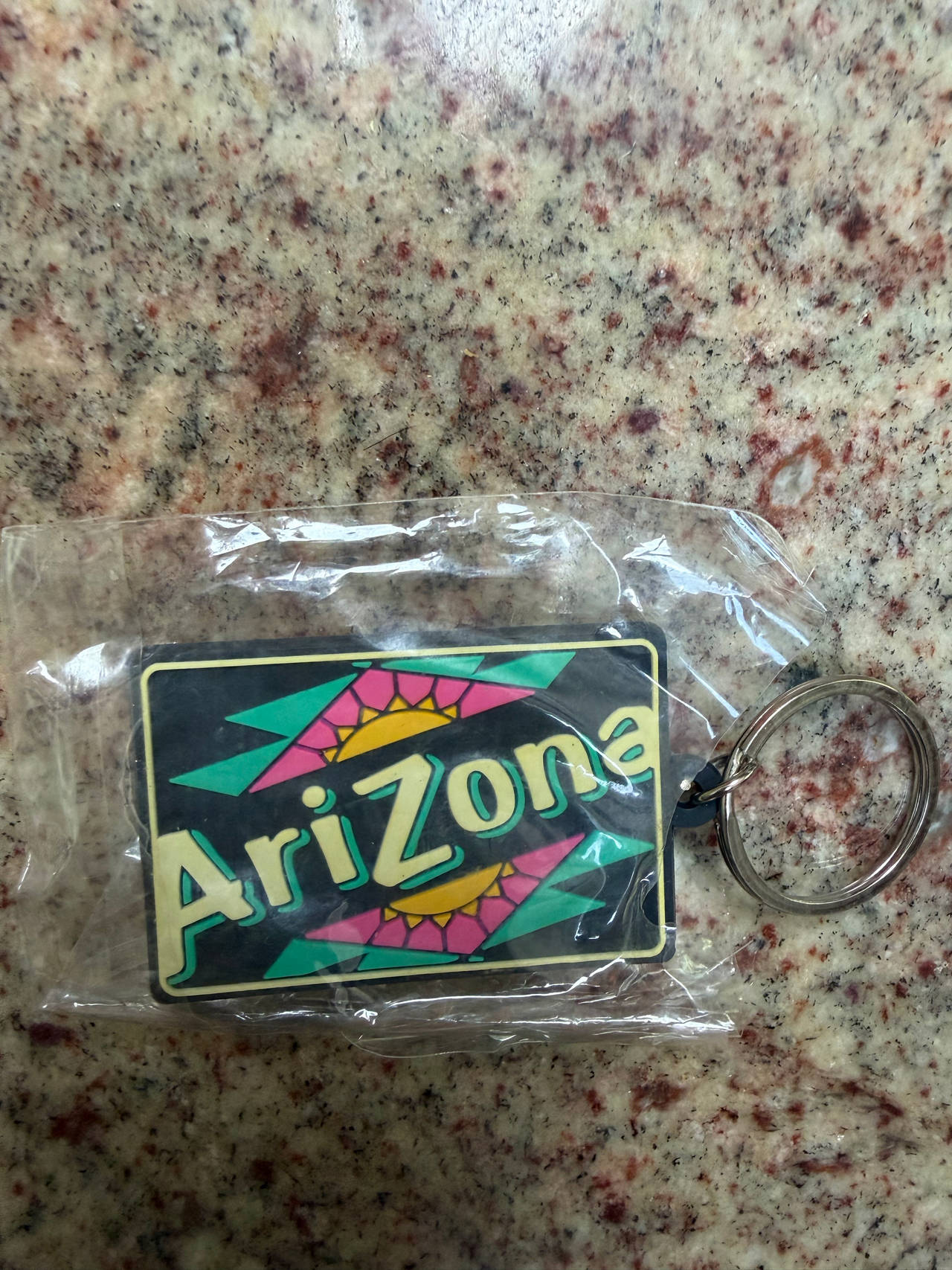 AriZona Iced Tea Steer Skull Rubber Keychain