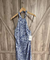 Forever 21 NWT Blue and White Abstract Halter Dress Size 1X - Image 1
