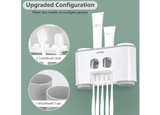 Toothbrush Holders with Toothpaste Dispenser Wall Mounted for Bathroom-4 Cups - Image 2