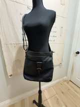 Born Black Pebbled Leather Hobo Crossbody Purse - Image 1