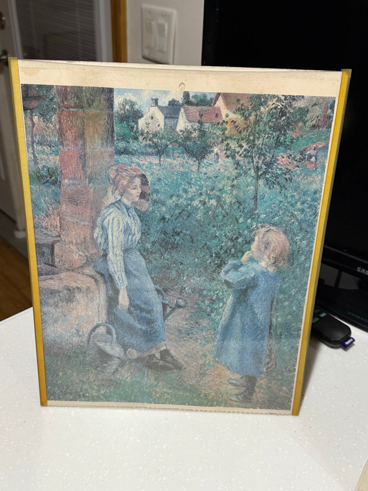Camille Pissarro Peasant Woman and Child in a Garden Art Print