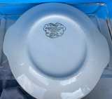 Vtg CURRIER AND IVES Cake Plate "The Rocky Mountains" Underglaze Print USA - Image 2
