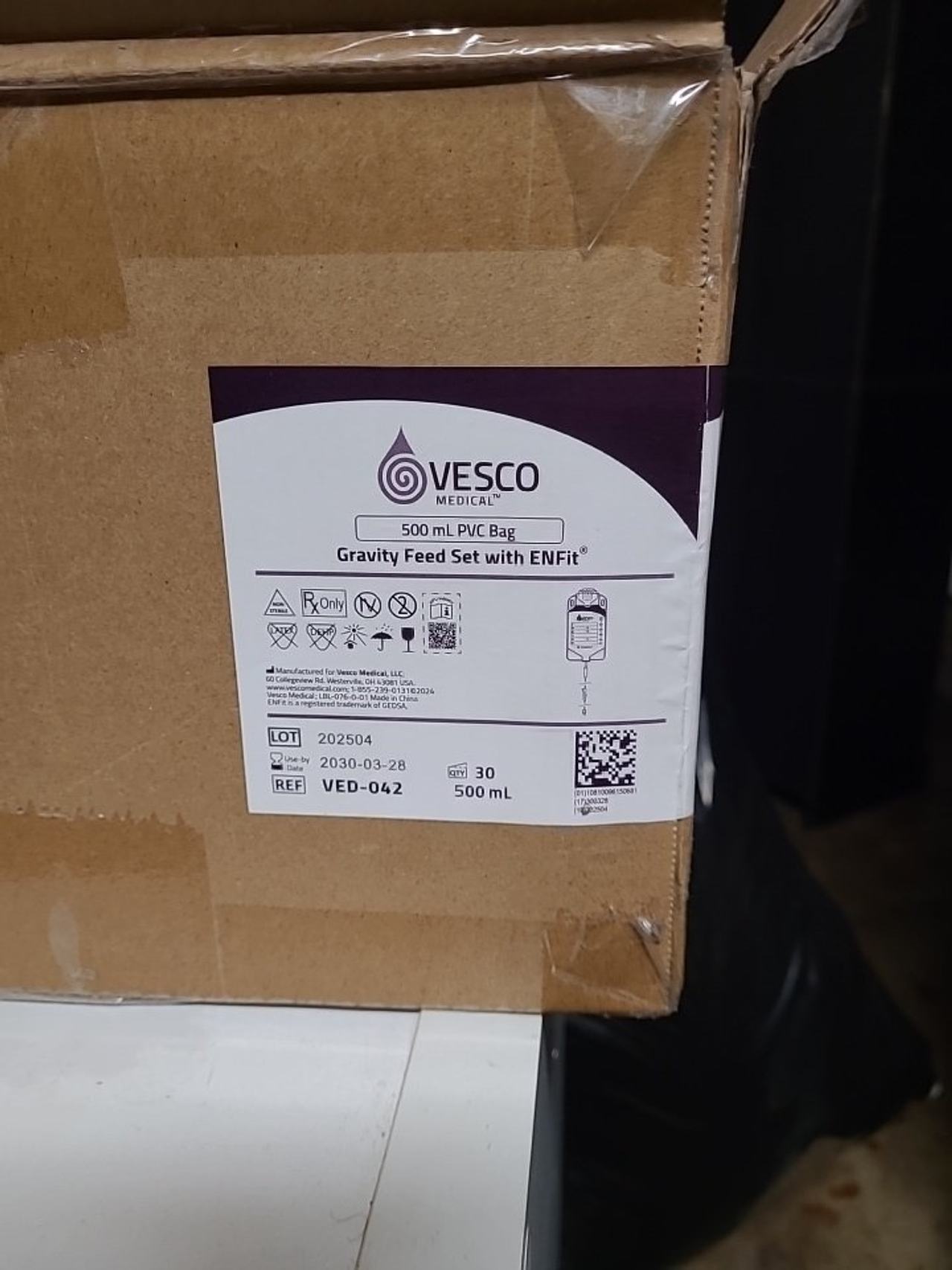 Vesco Medical 500 mL Gravity Feed Set with ENFit