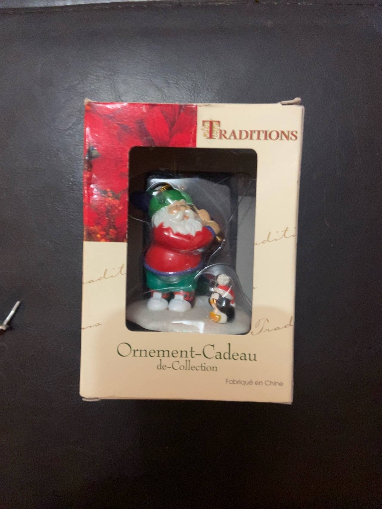Traditions Santa Golfing with Penguin Christmas Ornament