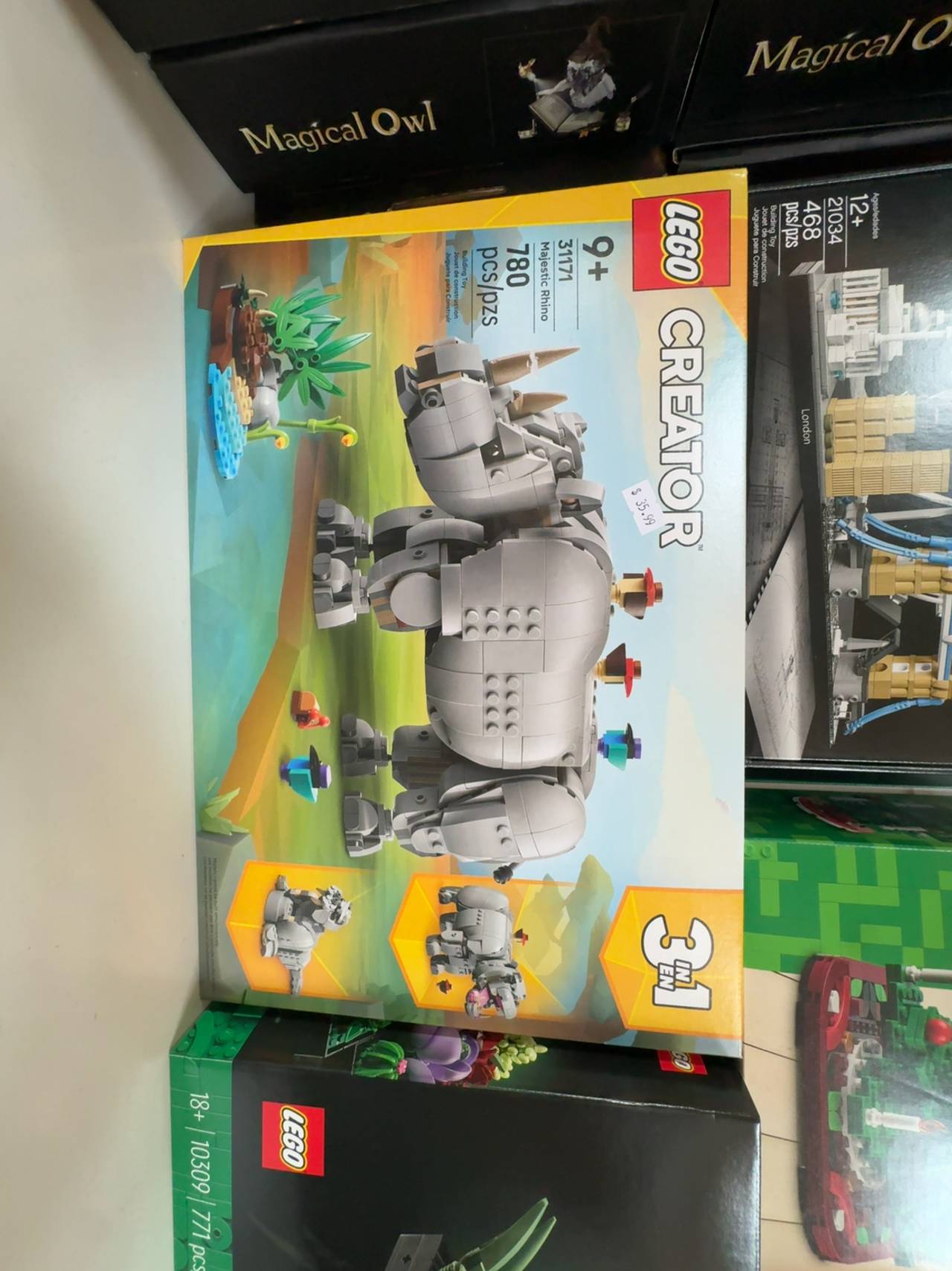 LEGO Creator 3-in-1 Wild Animals Majestic Rhino with Birds