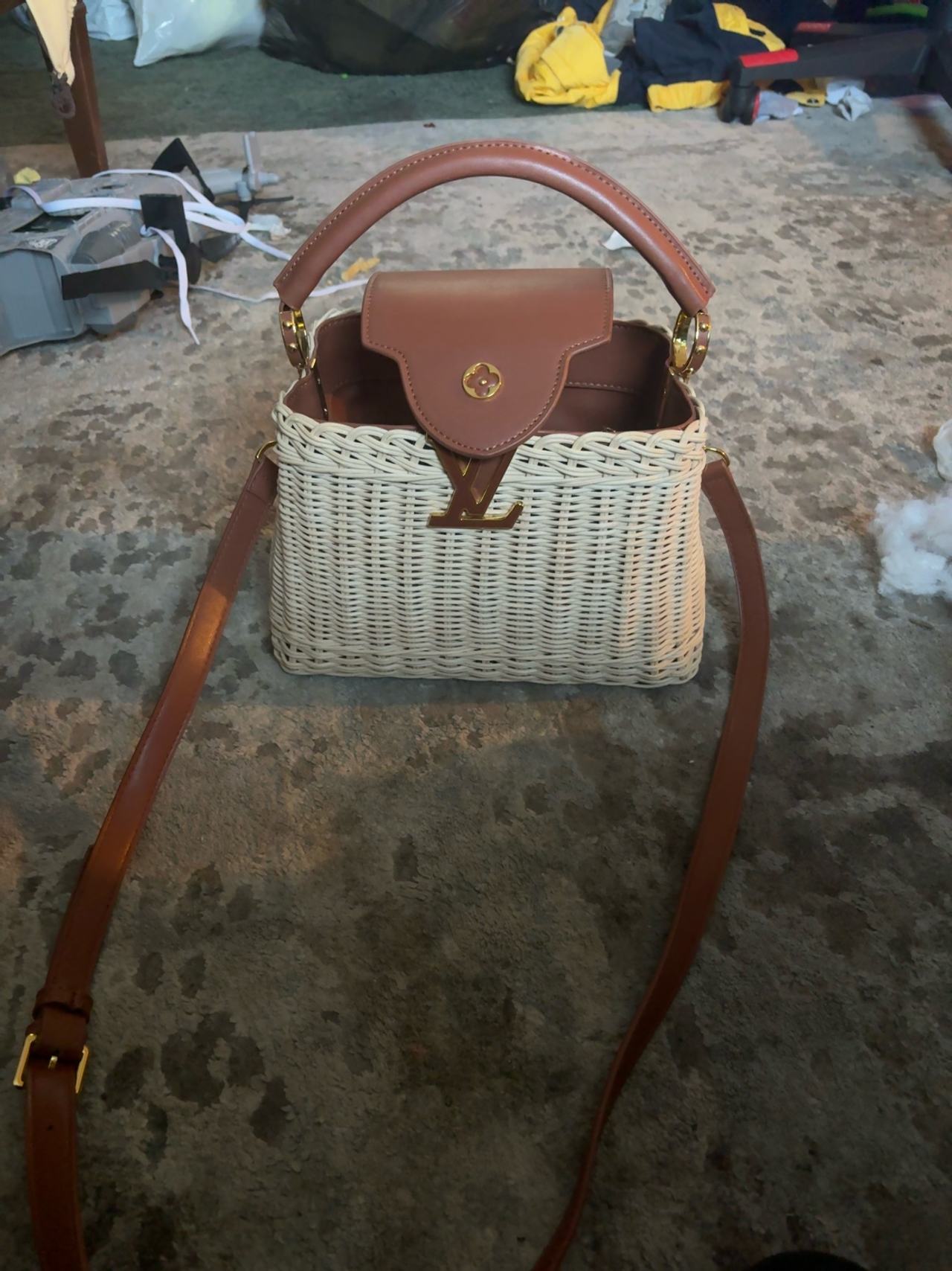 Louis Vuitton Capucines Mini Beige Wicker