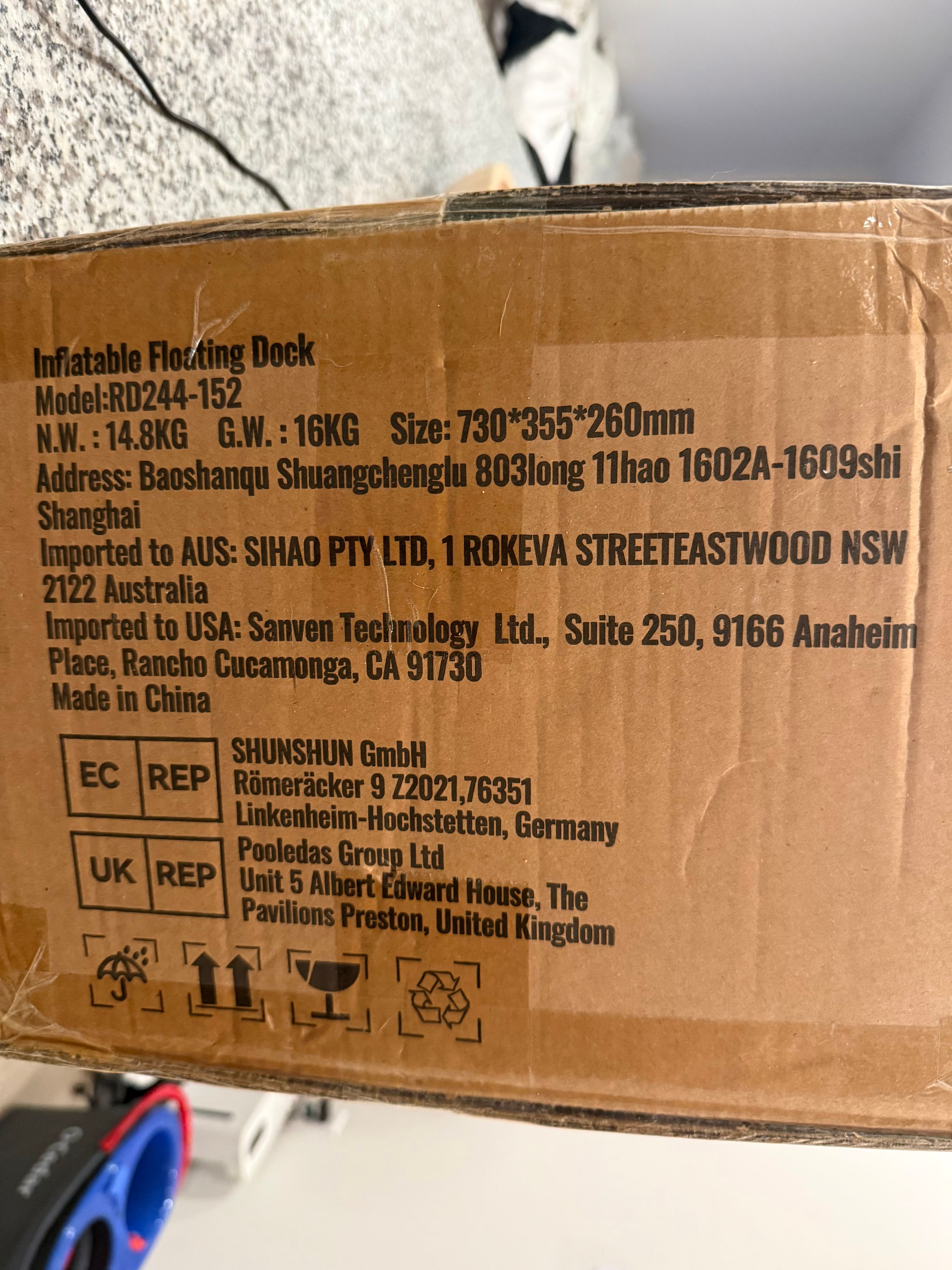 VEVOR Inflatable Floating Dock Platform 8 x 5 FT - Image 3