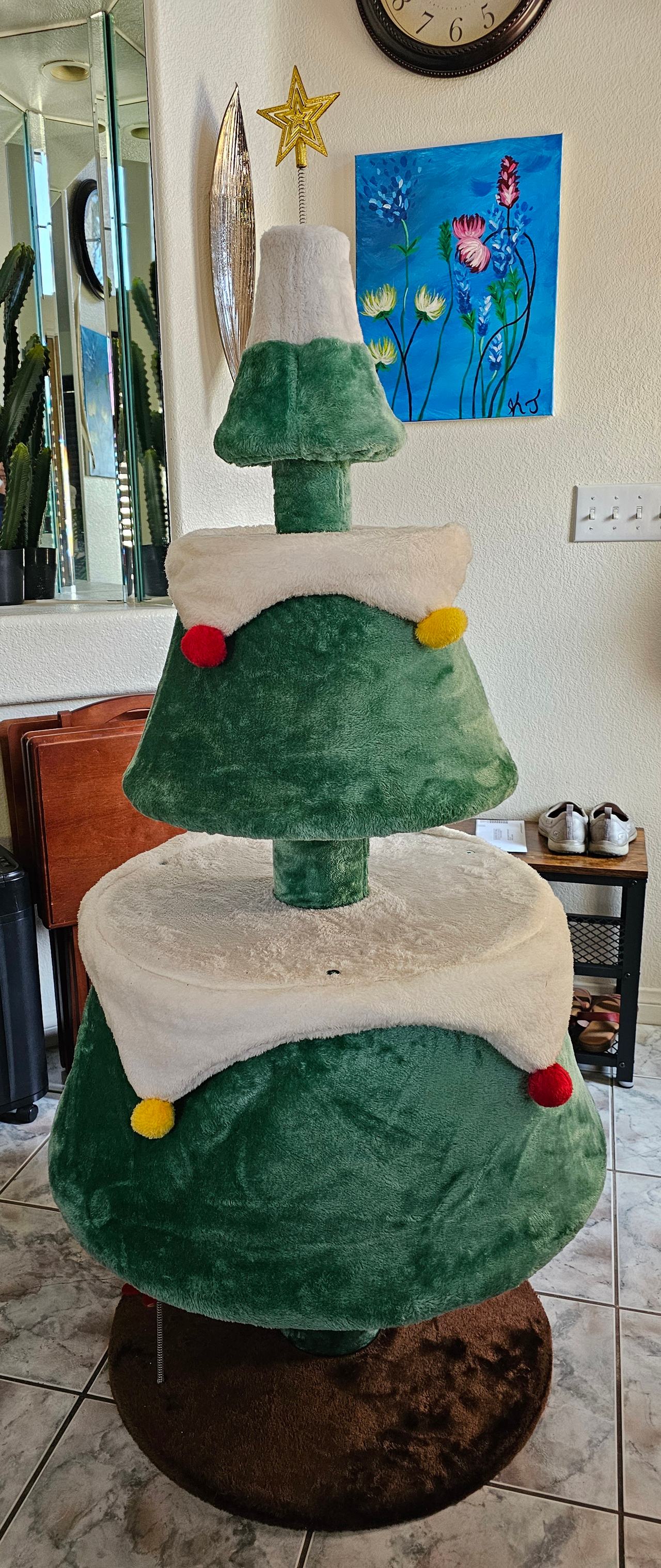 Christmas Tree Cat Scratching Post