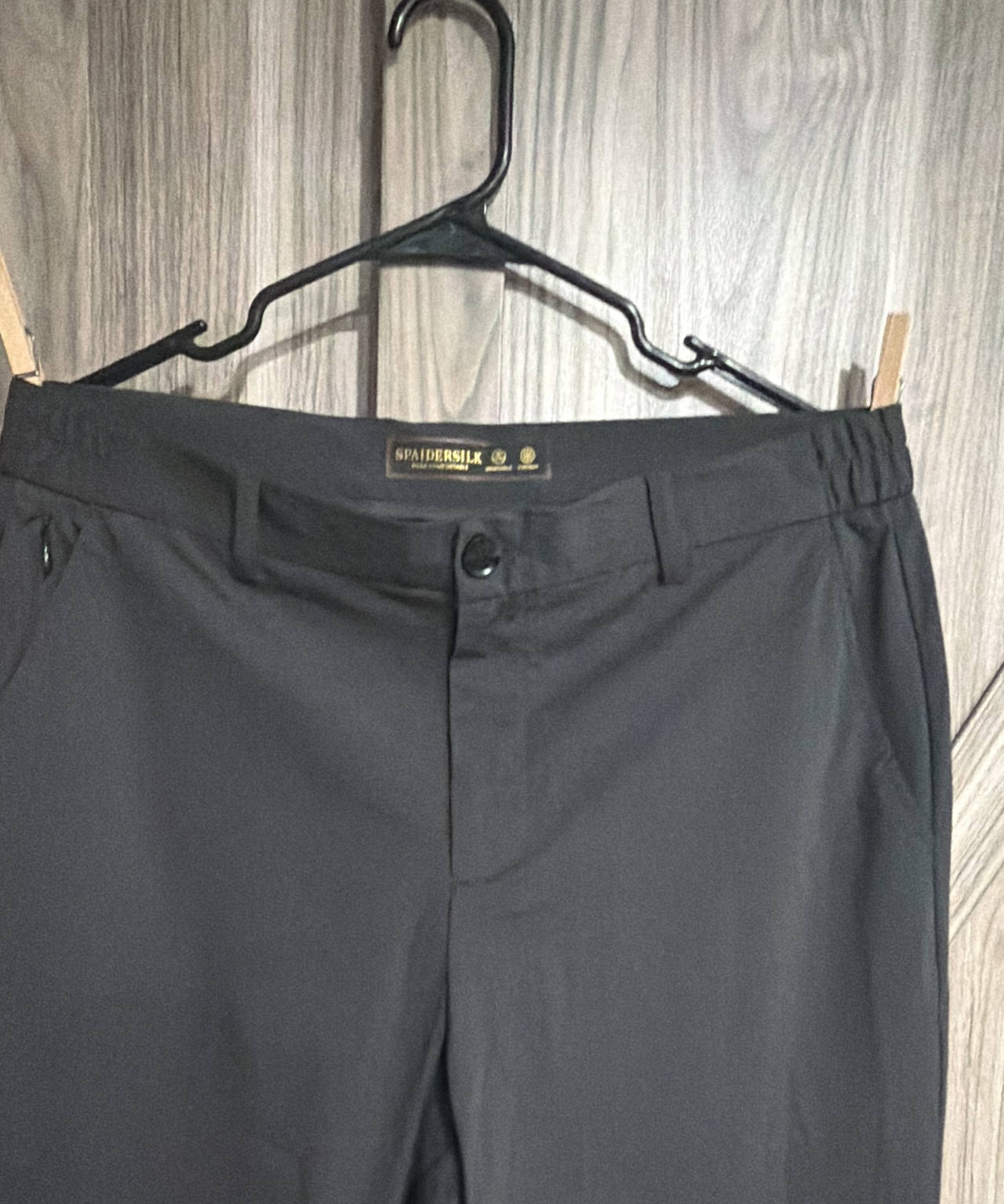 Black Spaidersilk Performance Pants 34x32 stretch comfort elastic waist
