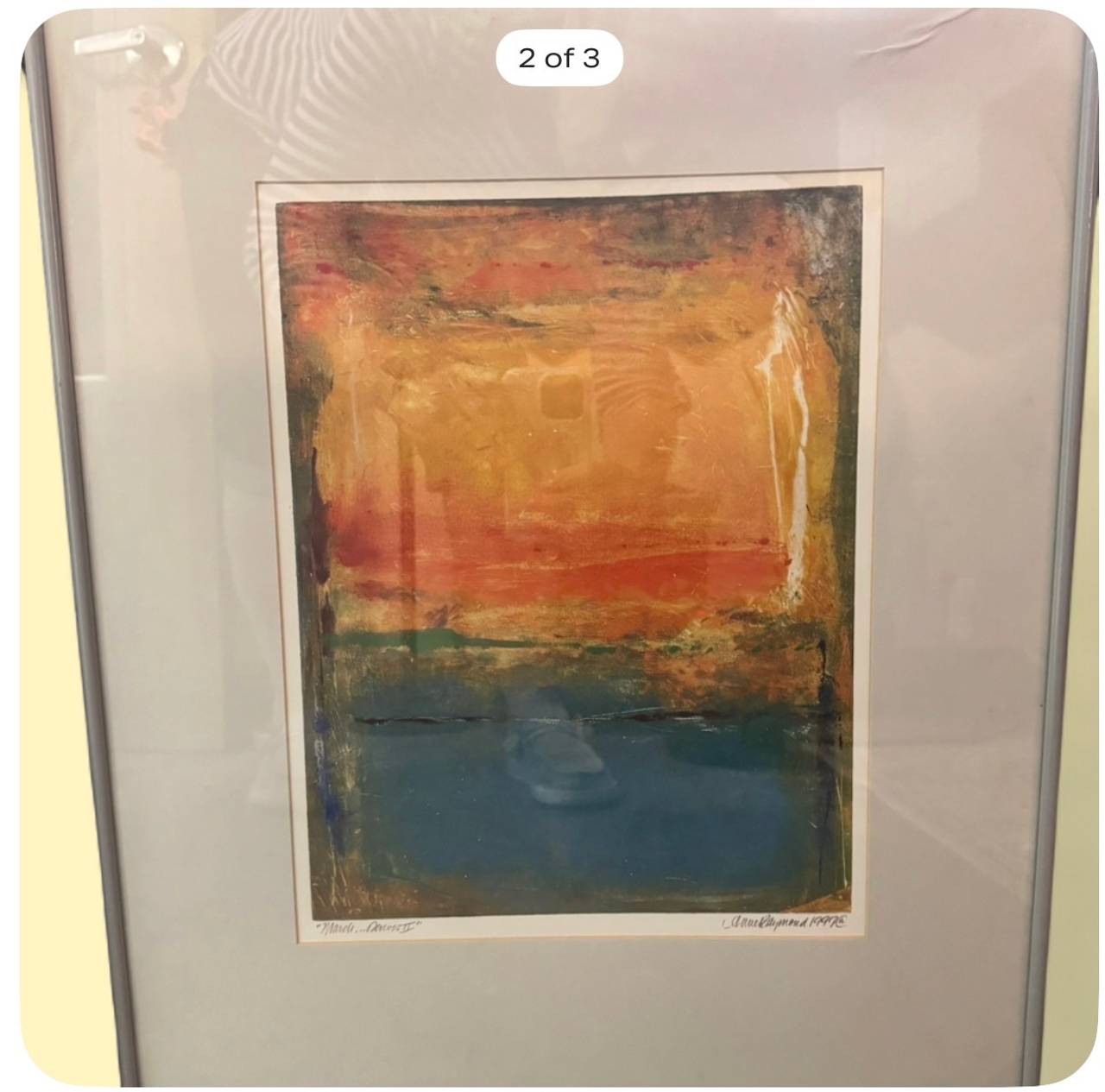 Set of 2 Framed Abstract Landscape Prints