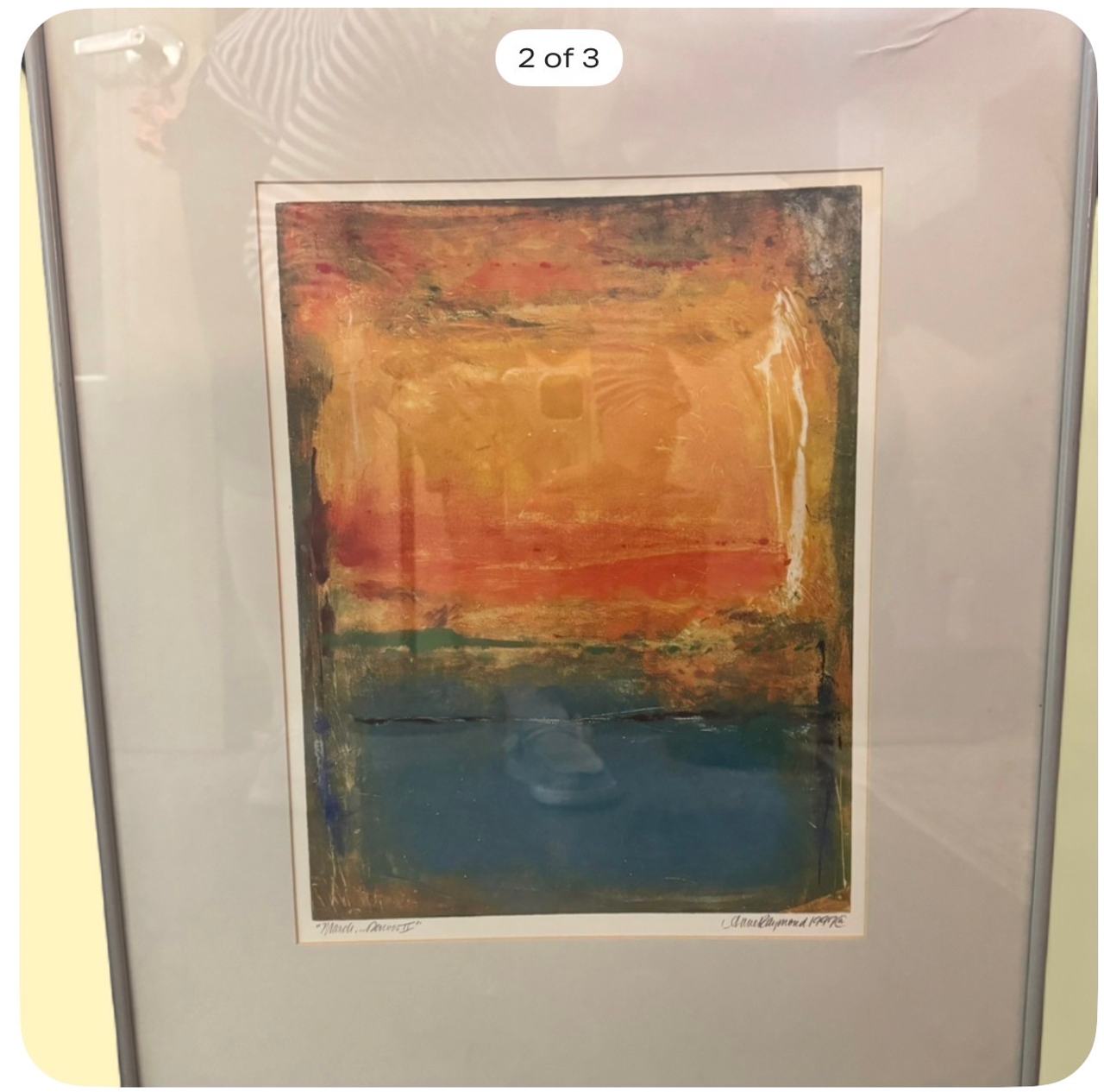 Set of 2 Framed Abstract Landscape Prints