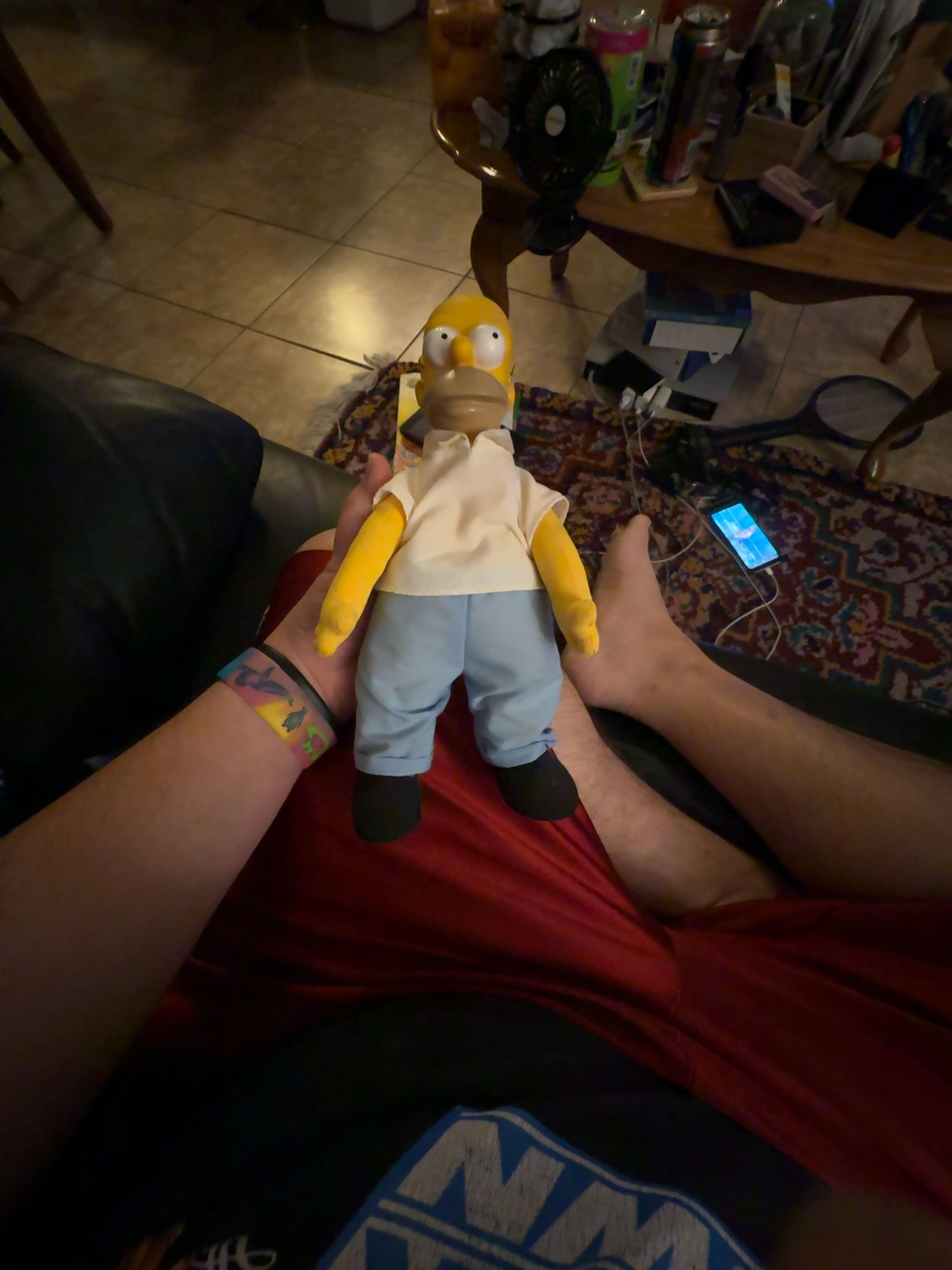 The Simpsons Homer Simpson Plush Doll with Plastic Head