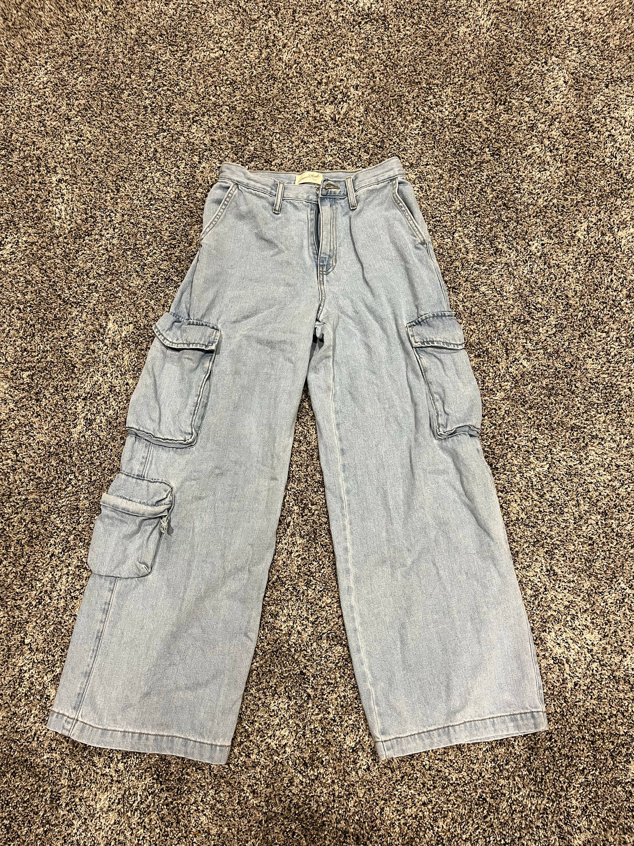 Denim Cargo Pants