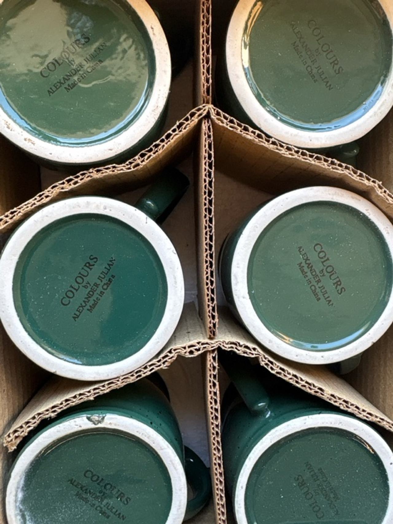 Alexander Julian Colours Dark Green Coffee Mug Set