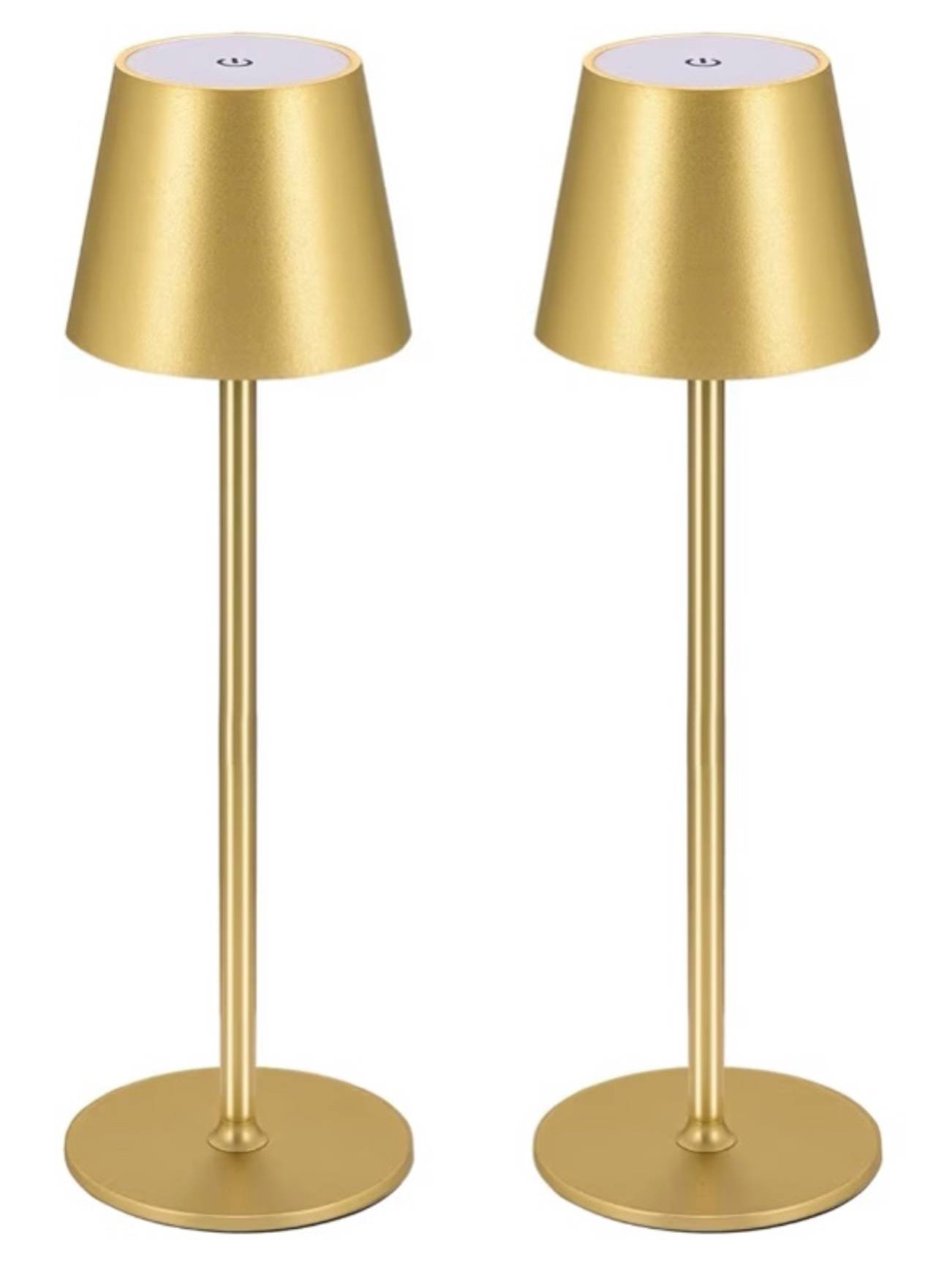 VEVOR Cordless Table Lamp Gold 2-Pack