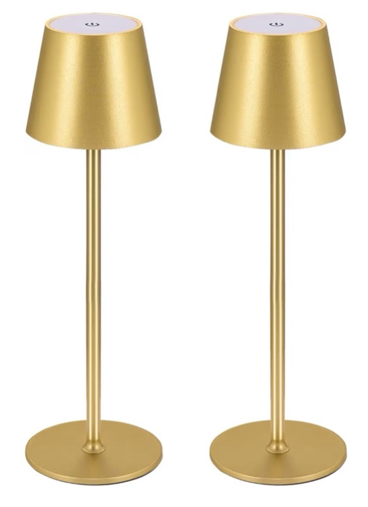 VEVOR Cordless Table Lamp Gold 2-Pack