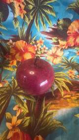 Vintage Red Alabaster Stone Apple Paperweight - Image 3