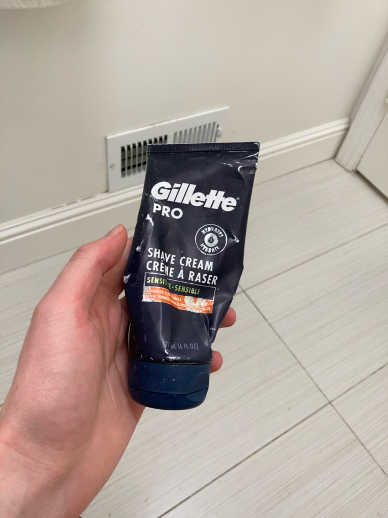 Gillette Pro Hydrates Sensitive Shave Cream 6oz