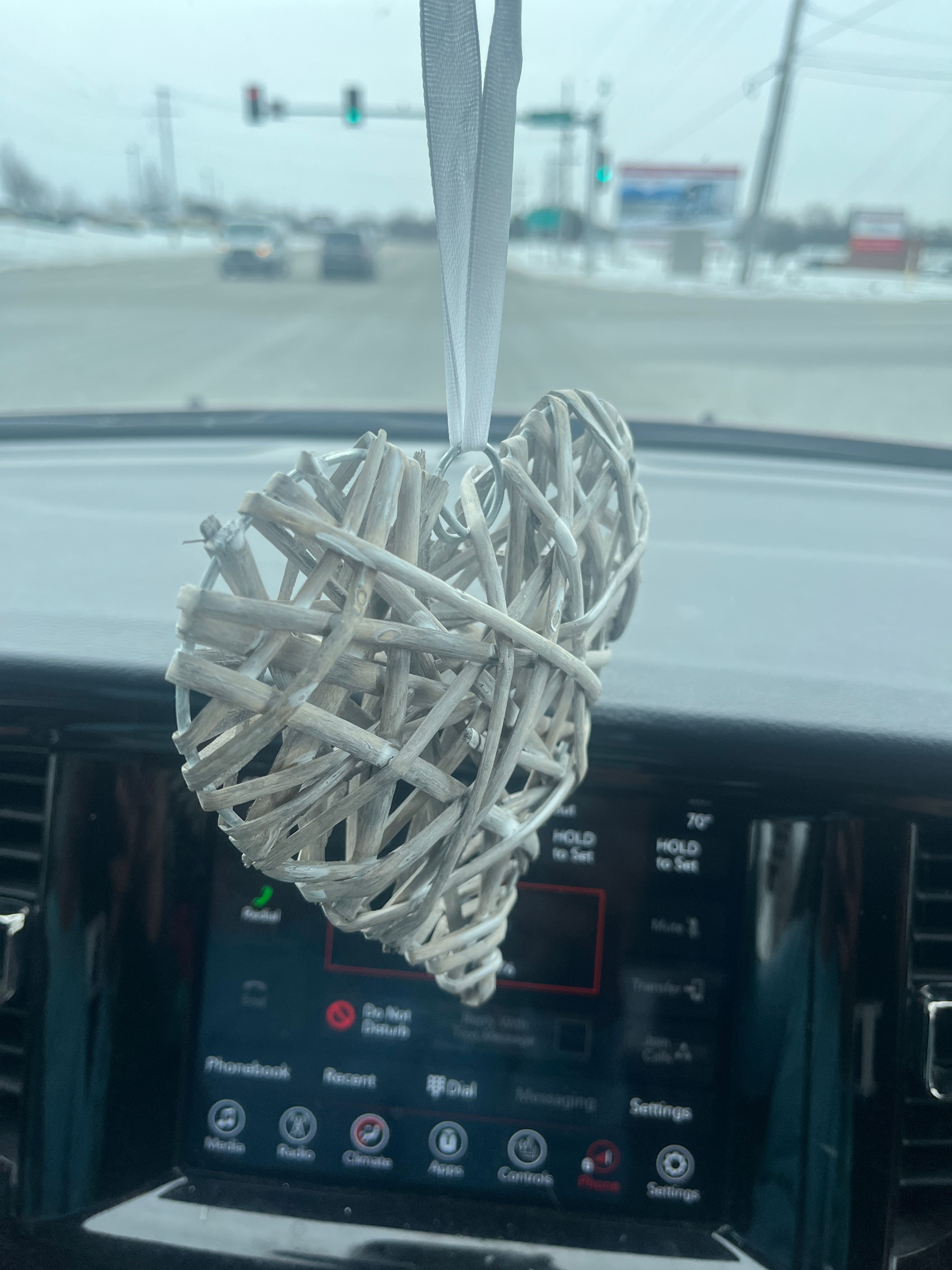 Woven Wicker Heart Hanging Ornament