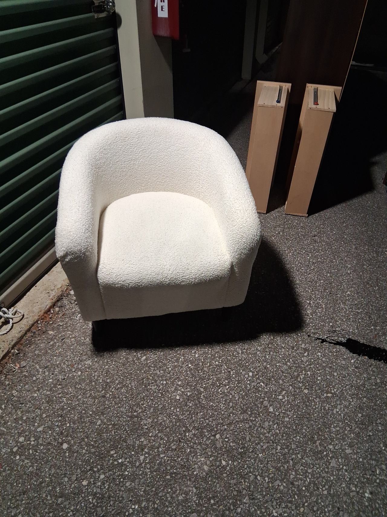 Boucle Barrel Accent Chair