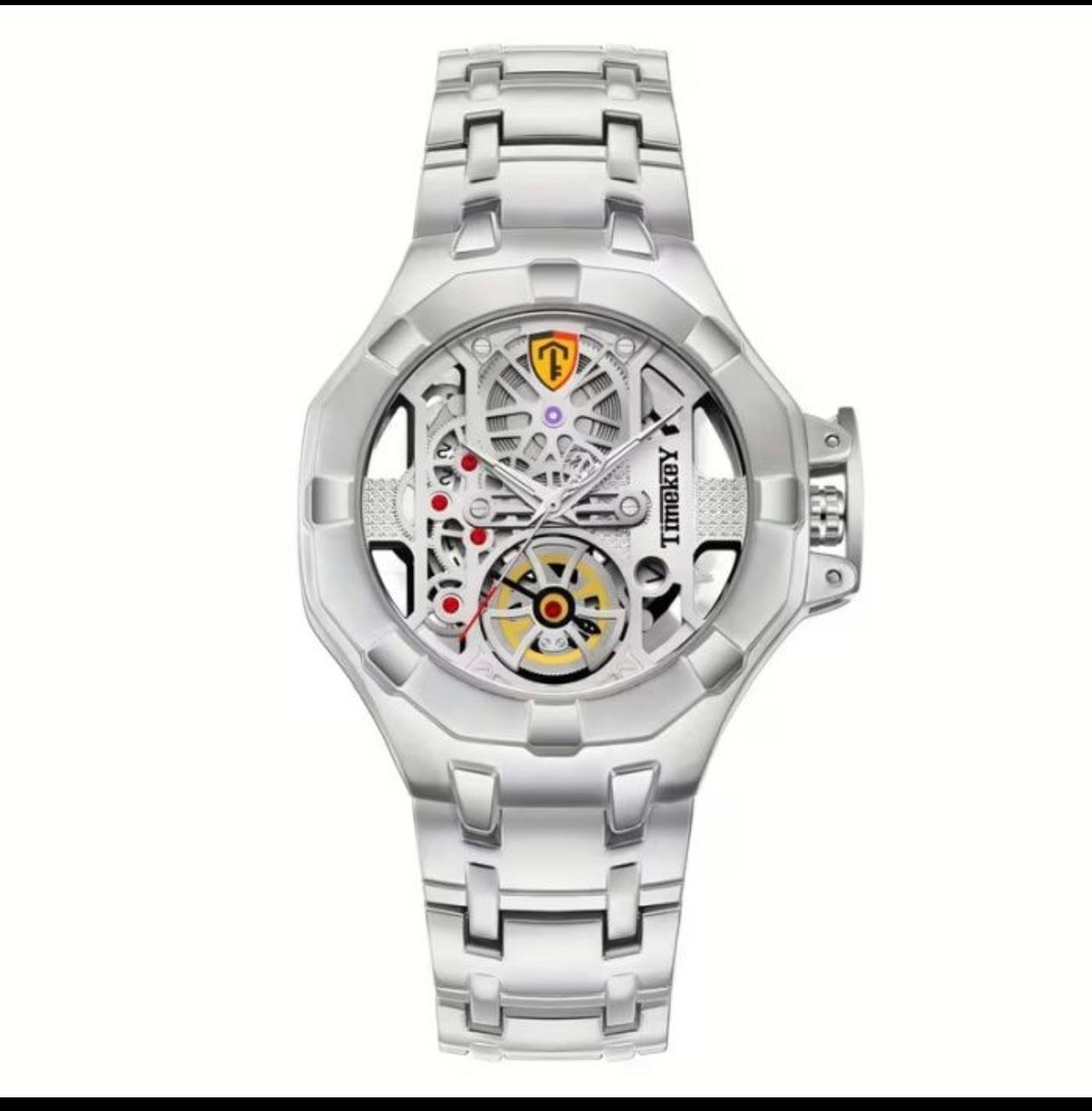 Timekey Skeleton Automatic Watch Silver Inv#3010A