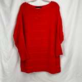 Ashley Stewart Women’s Plus Size 22/24 Red Ribbed Knit Tunic Sweater NWT - Image 3