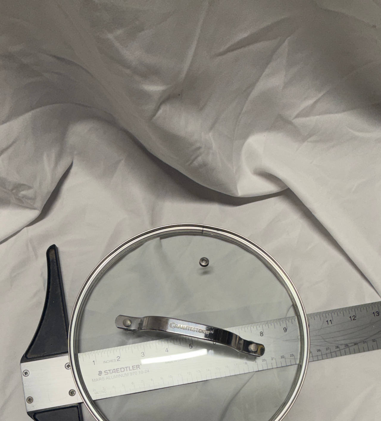 Granitestone 10" Tempered Glass Lid with Stainless Steel Handle
