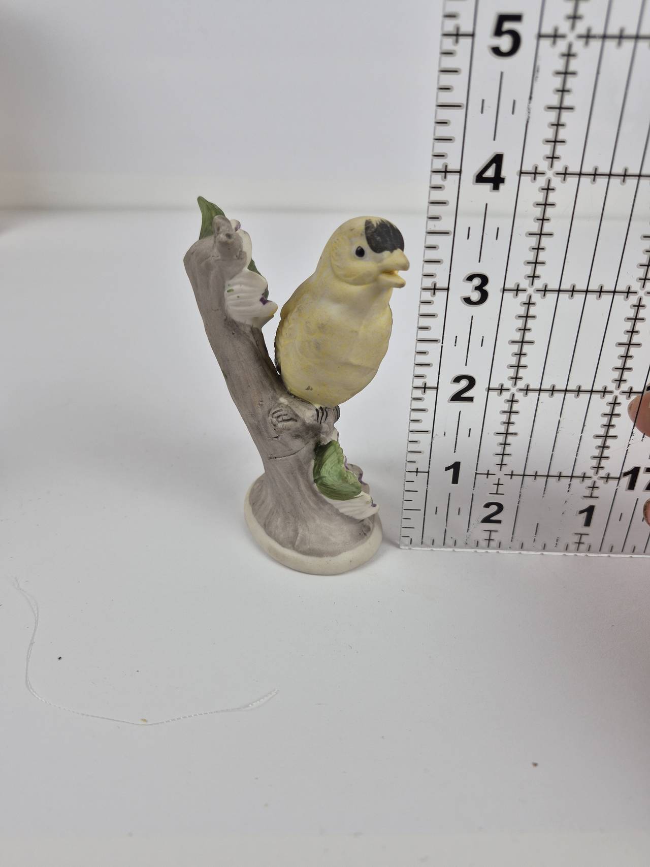 Porcelain Goldfinch Bird Figurine