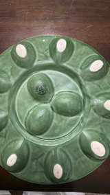 Bordallo Pinheiro Green Rabbit Deviled Egg Tray - Image 2