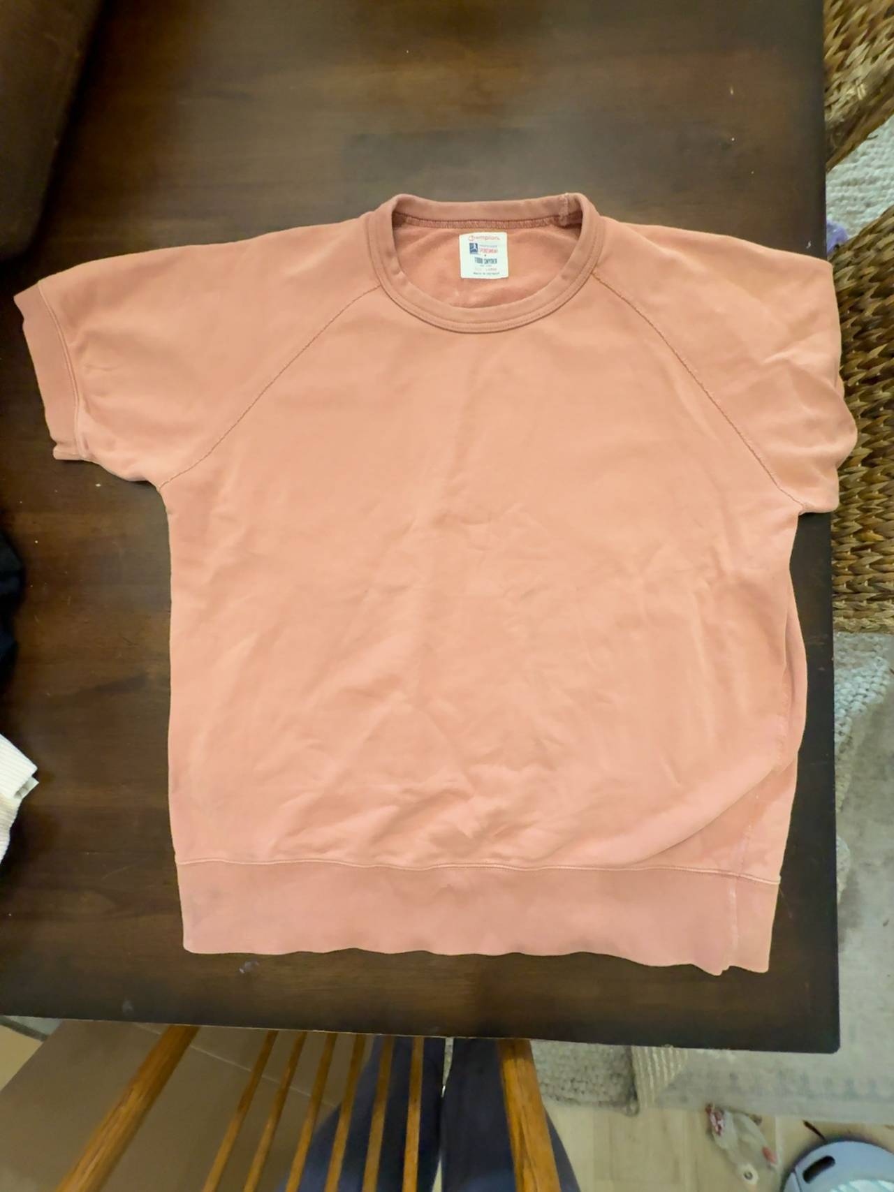 Champion x Todd Snyder Pink Short Sleeve Sweatshirt: Large