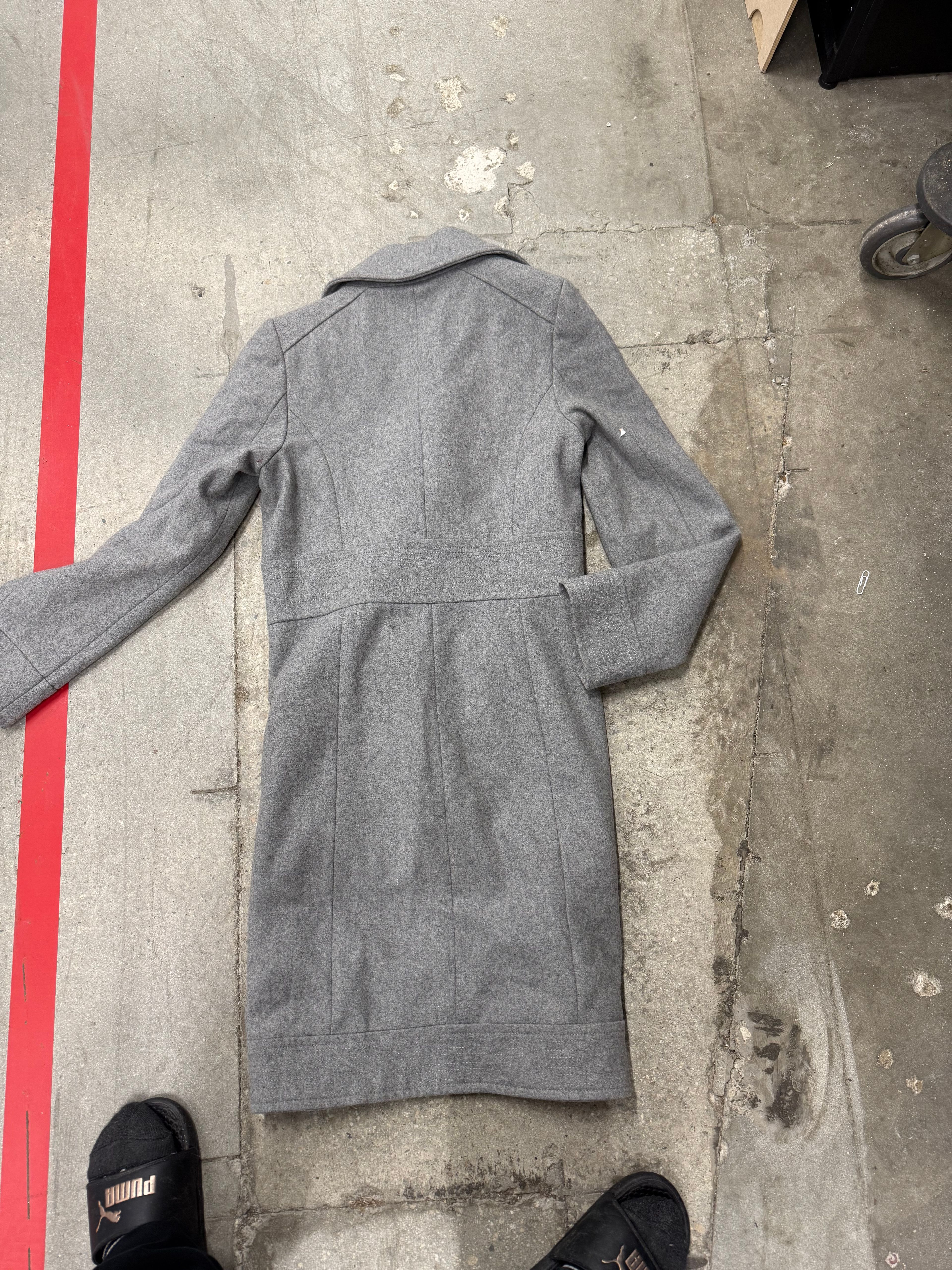 Mossimo Women's Grey Wool Blend Coat - Image 2