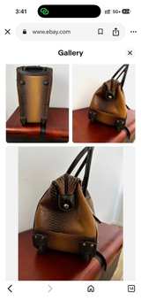 Samantha Brown Rolling Embossed Wheeled Weekender Faux Croco Brown Ombre - Image 3