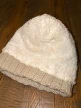 UGG Australia Beige Tan Fleece-Lined Beanie Hat - Image 3